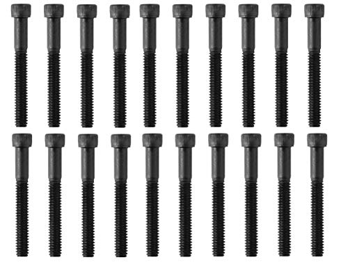 Socket Head Cap Screw, 1/4-20 x 1-3/4", Alloy Steel, Black Oxide, Hex Socket Coarse Thread, 1/4 inch Hexagonal Allen Bolt, Length: 1-3/4 inch, Full Thread (Quantity: 20) - size: 1-3/4