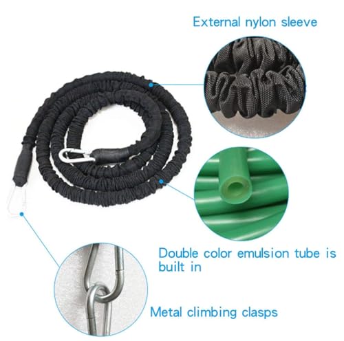 Resistance Training Rope Explosive Force Bounce Physical Training Resistance Rope Improving Speed, Stamina and Strength - color: 16.4FT Kit