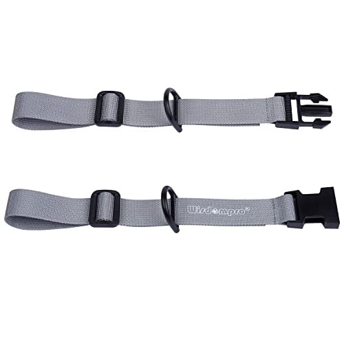 Wisdompro Backpack Chest Strap, Heavy Duty Backpack Sternum Strap Add on | Adjustable Nylon Chest Belt Replacement with Quick Release Buckle, for Travel, Hiking, Camping and Jogging - with Slide Locks - color: Gray
