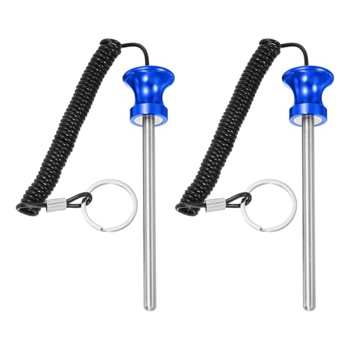 Weight Stack Pin, Weight Gym Pin Strength Training Equipment Replacement with Pull Rope for Commercial Home - color: Blue, size: 0.3 x 4.7 Inch