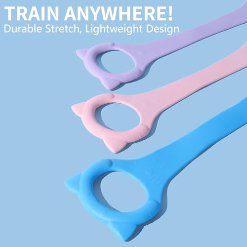 Figure 8 Fitness Resistance Band with Handles, Arm & Back Training Elastic Rope for Pure Barre Workout, Chest, Shoulder Stretching Exercise Equipment for Yoga, Pilates & Physical Therapy, Blue