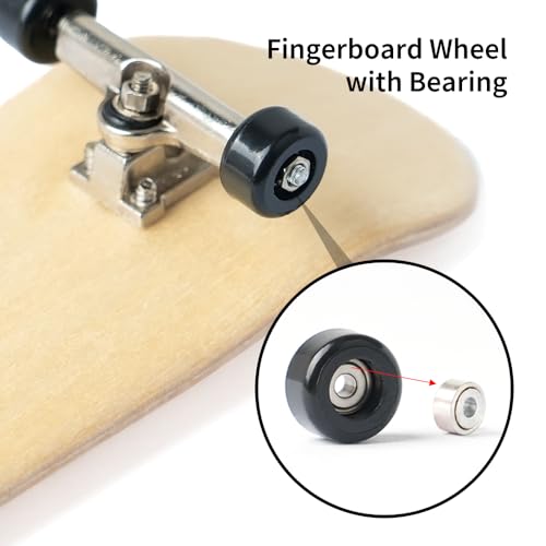 12 PCS Pro 32mm Fingerboard Wooden Board Professional Mini Finger Skateboard Set of 12 - color: 12pcs