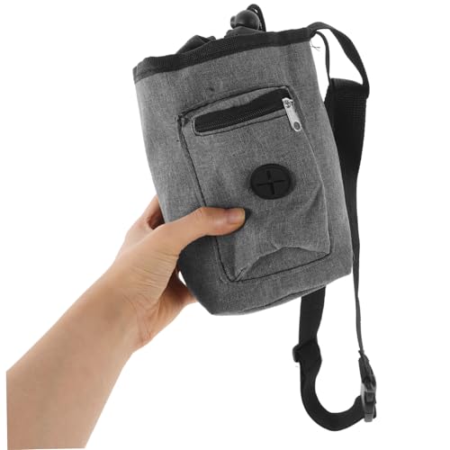 Toyvian Gray Oxford Cloth Climbing Chalk Bag with Antislip Grip Enhancer Multiple Pockets and Brush Holder for Rock Climbing Bouldering Gym Use Outdoor Training Pouch