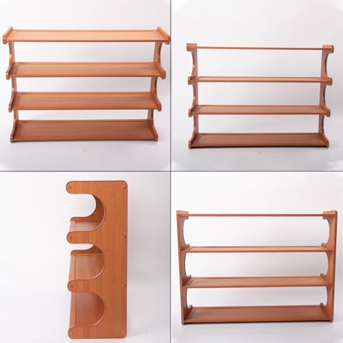 Shoe Rack,Small 4 Tier Shoe Organizer Storage Shelf,Bamboo Narrow Shoe Closet,Small Space Shoe Rack,for Entryway Closet 26.77×7.48×19.3inch - size: 4 Tier-26.77" Wide