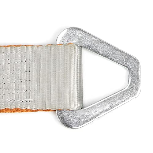 VULCAN Car Tie Down Axle Strap with Wear Pad - 2 Inch x 36 Inch - 4 Pack - Silver Series - 3,300 Pound Safe Working Load - size: 2" x 36" Silver Series (4 Pack)