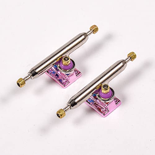 Fingerboard Trucks with Upgraded Urethane Bushings and Pivot Cup,34mm 32mm Width,Normal Kingpin (Pink, 34mm) - color: Pink, size: 34mm