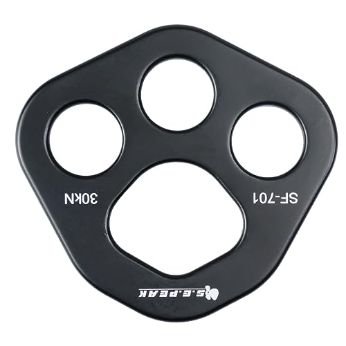 SEPEAK 30kN Rigging Plate, Force Divider Plate Bear, Anchor Multipliers Connector Gear for Yoga Hammock Descender Rock Climbing