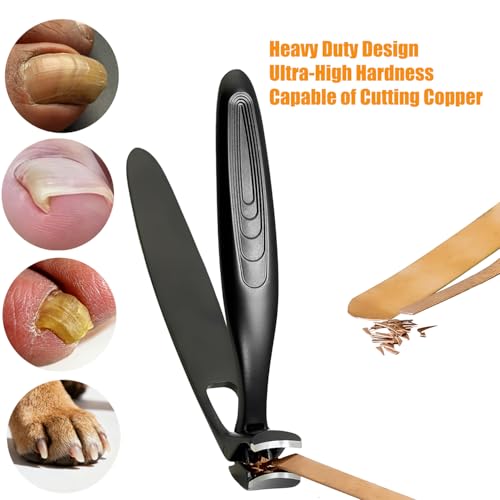 Precision Stainless Steel Heavy Duty Angled Head,Wide Jaw Clippers for Seniors and Man,Ingrown Toenail,Thick Nail.Extra-Long Handle, Extra-Large Slanted Nail Cutter. Men,Women,Elderly.7Pcs (7PCS NAI)