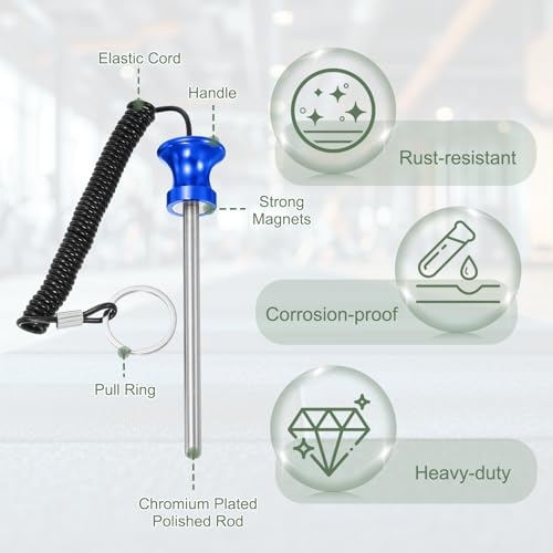 Weight Stack Pin, Weight Gym Pin Strength Training Equipment Replacement with Pull Rope for Commercial Home - color: Blue, size: 0.3 x 4.7 Inch
