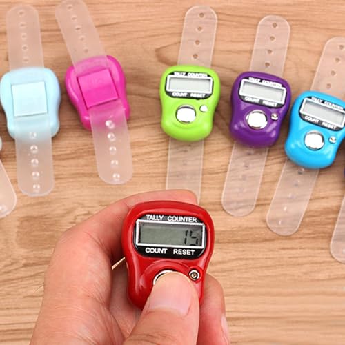 Clicker Counter - Hand Counter Clicker | Electronic Finger Counter with Digital Display | Portable Number Clicker Counter for Golf | Adjustable Resettable Finger Tally Counter for Lap Crochet Coaching