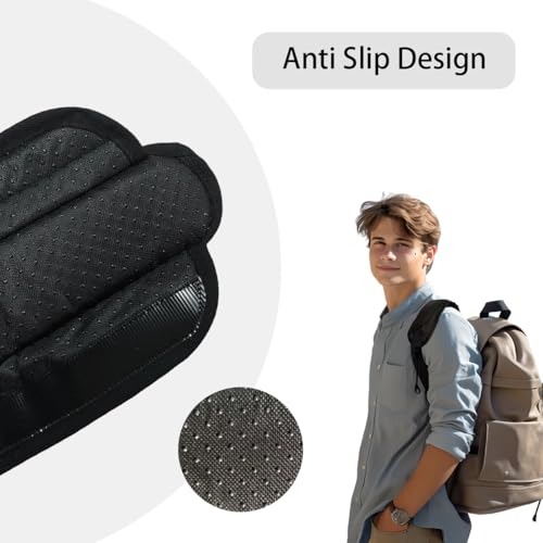 2 Pack Shoulder Strap Pads for Backpack Accessories,Replacement Universal Shoulder Pad Cushion Relieve Shoulders Pressure - color: Black
