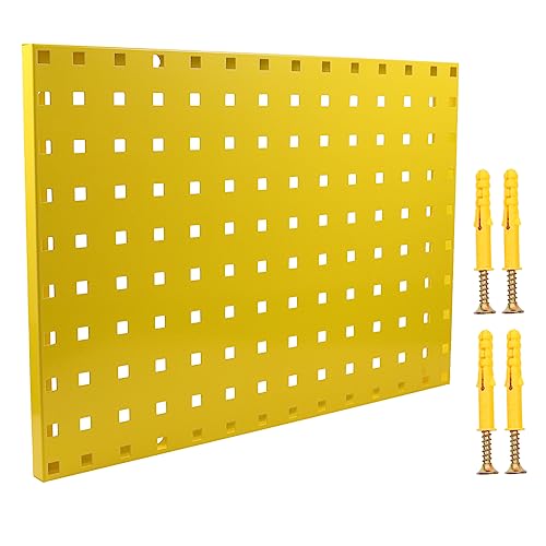 PRETYZOOM 1Pc Galvanized Steel Pegboard Rack Tool Organizer Hanging Board for Garage Office Craft Storage Multiple Mounting Strong Bearing Capacity Compatible with Hooks