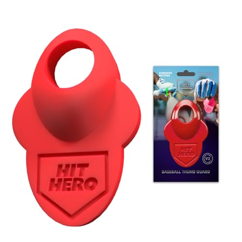 Baseball Thumb Guard, Batters Batting Grip, Finger Guard, Accessory, Batting Protection, Reduce Bat Sting, Hitter, Tool, Bat, Hitting Accessory - color: Red