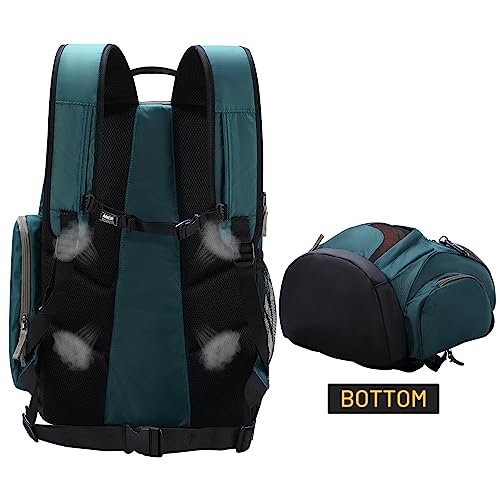 MIER Gym Backpack 40L Basketball Backpack with Ball Compartment & Shoes Storage Multi-Functional Sports Soccer Bag Large Equipment Back Pack Volleyball Backpacks for Men Women - color: Dark Green