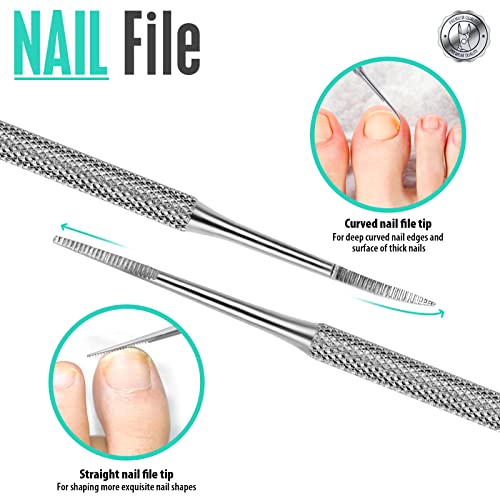 FANDAMEI Ingrown Toenail Removal Kit, Pedicure Tools, Nail Care Kit, Cuticle Trimmer, Nail Cuticle Nippers, Cuticle Kit Stainless Steel, Cuticle Clippers, Cuticle Pushers, Manicure Kit, Pedicure Kit - color: Silver