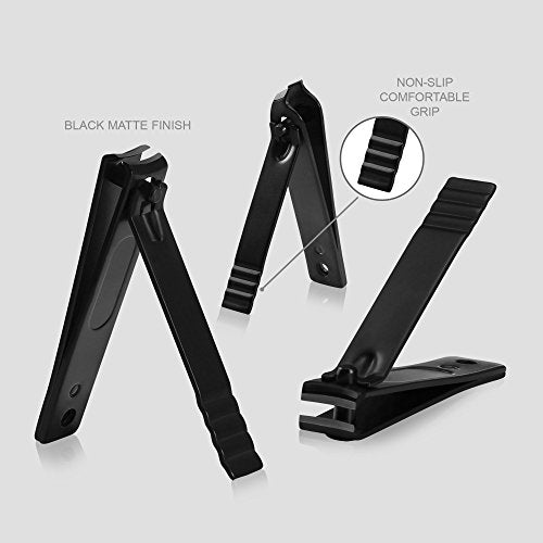 Utopia Care Manicure Set Professional Nail Clippers Kit | 16 Pcs Manicure & Pedicure Nail Kit for Men Women with Fingernail & Toenail Clippers and Premium Travel Case - color: Black, size: Pack of 16