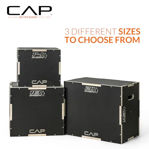 CAP Barbell 3-in-1 Plyometric Box | Multiple Styles and Sizes - size: 24in x 20in x 16 in, style: NON-SLIP