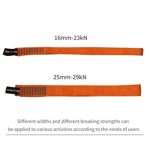 SEPEAK 25mm Nylon Tubular Webbing 1-Inch, 29kN/6520lbs, UIAA Certified Webbing Straps - color: Orange, size: 150cm / 59inch | Pack of 3