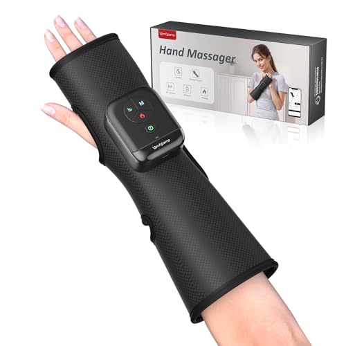 Comfytemp Air Compression Hand and Wrist Massager with Heat and Compression | Extend to Forearm, FSA Eligible HSA, Recovery for Carpal Tunnel, Tennis Elbow, Birthday Gift for Men Women (Length 13")