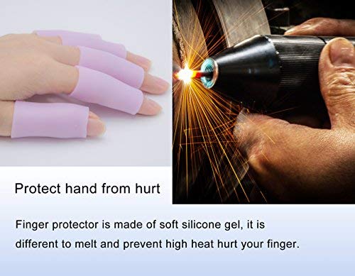 Povihome Finger Cots Protectors - Moisturizing Thumb and Finger Covers - Thickend Version - Elastic Cracked Silicone Finger Sleeves to Protect Cracked, Peel Finger and Other Finger Pain (Lavender, 10PCS) - color: Lavender, size: Medium (10PCS)