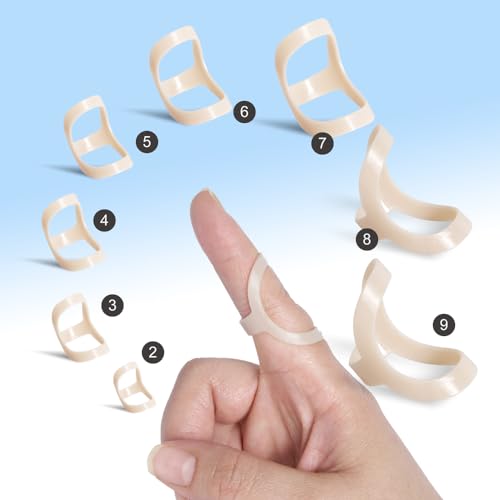 Oval Finger Splint 8 pcs for Arthritis, Mallet, Trigger, hypermobility(EDS) For Thumb/Middle,/Index/Pinky or Ring Finger(size 13,14 each 3 pcs) - size: size 13,14 each 3 pcs