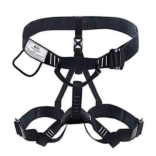 NewDoar Climbing Harness, Mountaineering Rock Climbing Harness, Half Body Harness for Rappelling Fire Rescuing Tree Climbing - color: Black 2