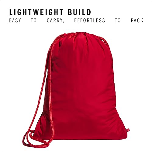 adidas Alliance Sackpack – Drawstring Backpack for Sports, Small Gym Bag, Team Power Red 2/3, OSFA - color: Team Power Red 2/3