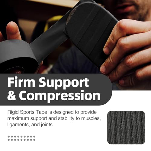OK TAPE 4 Rolls Black Athletic Tape, Sports Tape, Very Strong Easy Tear Wrist Ankle Tape, No Sticky Residue | Athletes, Medical, Athletic Trainers- 1.5inch x 15yards - color: Black-4 Rolls, size: 15 yards