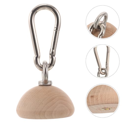 KICHOUSE Wooden Grip Strength Hemisphere Ball for Rock Climbers, Ergonomic Half Sphere Finger Trainer with Natural Wood Texture and Anti-slip Surface for Outdoors and Office Use