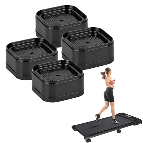 4-Pack Treadmill Incline Riser Blocks - color: Black