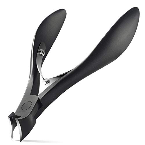 FERYES Precision Toenail Clipper for Thick or Ingrown Toenails, 4R13 Stainless Steel Nail Cutter, Manicure Pedicure Clipper - Black - color: Black
