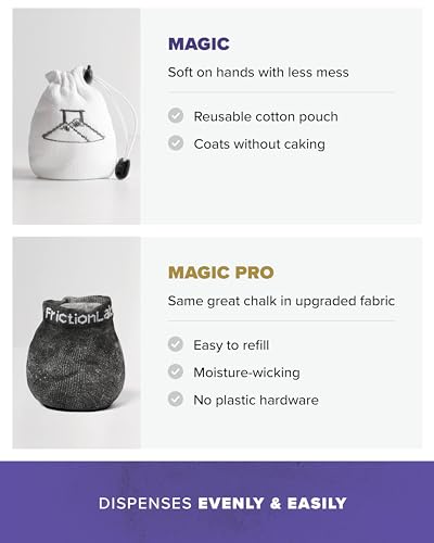 Friction Labs Gym Chalk – Magic Ball, PRO Ball (Chalk Bag Sock) | Non-Toxic Climbing Chalk for Bouldering, Gymnastics & More - style: Magic