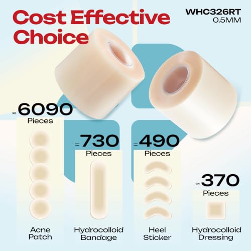 LIFARA Hydrocolloid Roll for Wound Care - Cut-to-Size, Hydrocolloid Patch Bandages with Self-Adhesive, Ultra Absorbent & Waterproof, First Aid Kit Essential (19.7mil/ 0.5mm Thickness, 3in*26ft) - size: 3in*26ft, 19.7mil/ 0.5mm Thickness
