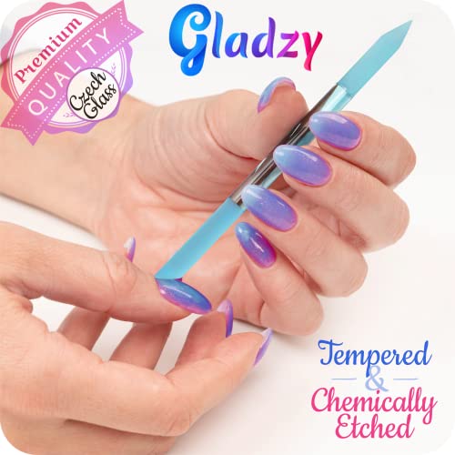 Genuine Czech Glass Nail File Set - Callus Remover Foot Rasp, Cuticle Pusher Manicure Stick, Double Sided Etched Different Grit Surface, Professional Nail Care Tool, Made in EU - color: All-in-one Set - Lemon Green