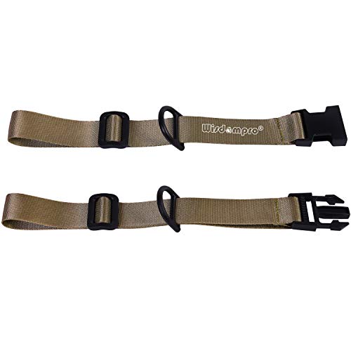 Wisdompro Backpack Chest Strap, Heavy Duty Backpack Sternum Strap Add on | Adjustable Nylon Chest Belt Replacement with Quick Release Buckle, for Travel, Hiking, Camping and Jogging - with Slide Locks - color: Khaki