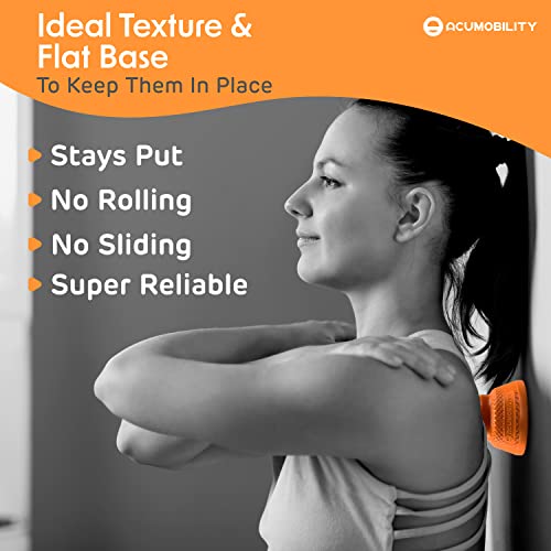 Acumobility Massage Ball Roller 2 Pack - Trigger Point - Massage Balls | Massage Roller Ball, Foot Massage Ball, Physical Therapy Ball - color: Orange