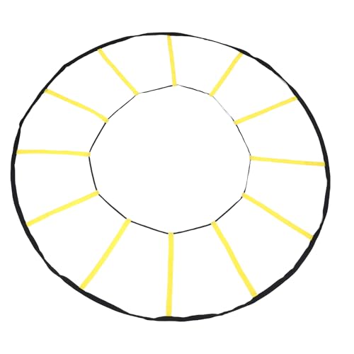 Pomya Speed and Agility Training Ladder Circular 12 Rungs | Nylon Portable Ladder for Soccer Football Basketball with Storage