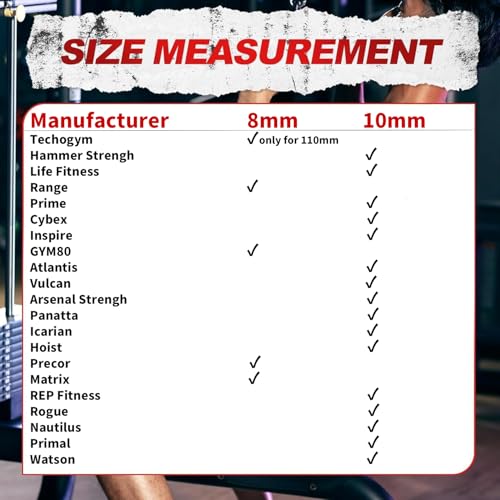 AHTAPFON Weight Stack Pin with 1 x Spring Collar,Weight Extender Pin,Fits Add 2" Weight Plates for Cable Machine,Fitness Equipment for Home Gym - size: 10×110mm-200mm-Rod