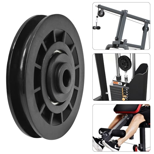Pulley 78 mm, pulley for ropes, pulleys with ball bearings, pulley, replacement parts, fitness equipment, power station wheels, 2 pieces - color: 78mm-2 PCS-P