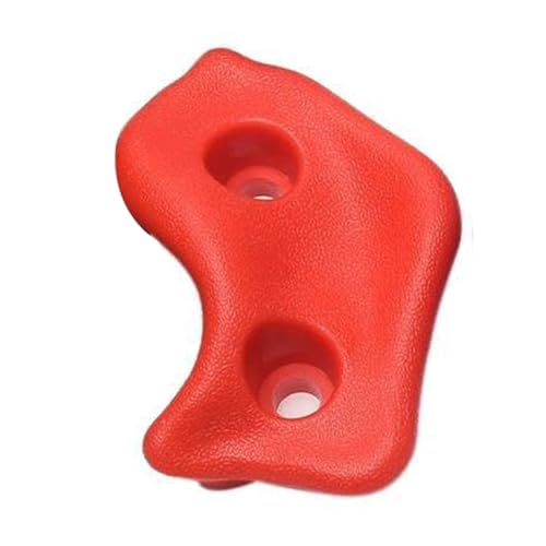 SUNGOOYUE 20 PCS Rock Climbing Holds, Ergonomic PE Rock Wall Grips with Screws and Wrench Tool, for Indoor Outdoor Kids - color: Red