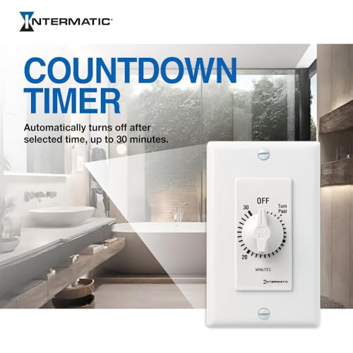 Intermatic SW30MWK 30-Minute Spring Wound Timer, White - Energy-Saving Control for Lights and Appliances - Easy Installation and Operation - size: 30 Minutes