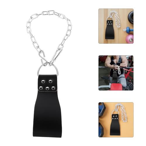 Weighted Dip Belt for Men with Heavy-duty Iron Chain and Carabiner, Strength Training Weight Attachment Belt for Pull-ups, Weightlifting, and Back Muscle Workouts