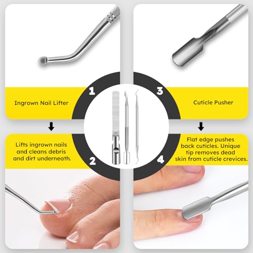 Nail Clippers for Seniors, Heavy Duty Ingrown Toenail Clippers with Long Handle，Angled Head Large Toe Nail Clippers and Slanted Nail Cutter for Thick Nail for Men Women Pregnant Elderly 6Pcs - size: Angled Head 6pcs