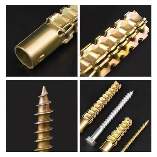 Short Expansion Screw Stable Fixing Carbon Steel | Cabinet Hinge Repair Screw for Tiles Stone Wood Concrete Hollow Walls Plasterboard Wardrobe Doors Kitchen Bathroom Fixtures