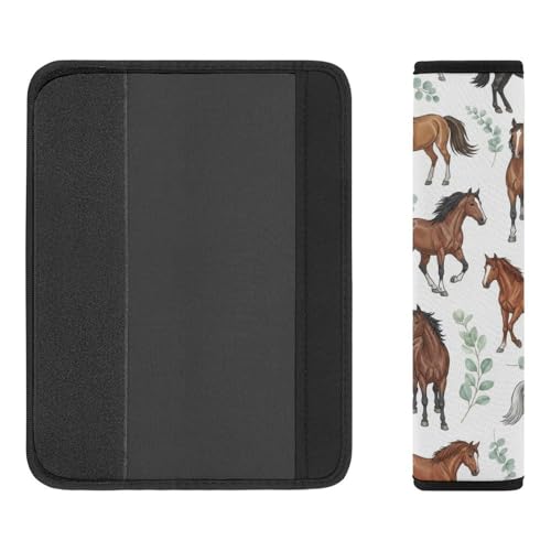 2 Pack Horse Gifts Seat Belt Cover Universal Fit Shoulder Harness Cover for Girls and Boys, Car Seats Pushchair Strollers High Chair Pushchair - color: Pattern 992