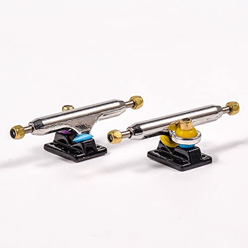 Fingerboard Trucks with Upgraded Urethane Bushings and Pivot Cup,34mm 32mm Width,Normal Kingpin (Black, 32mm) - color: Black, size: 32mm