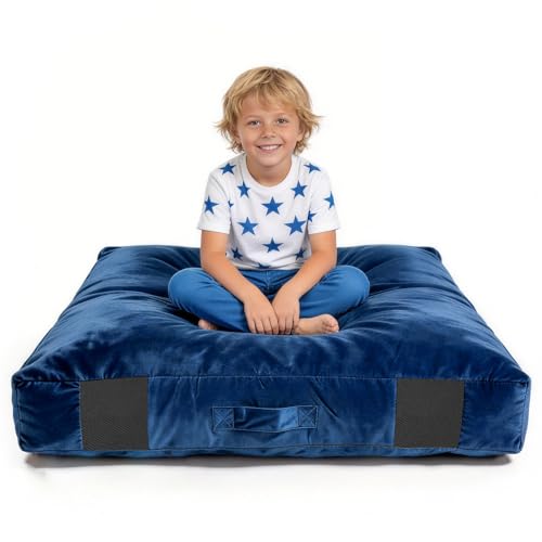 Crash Pads for Kids Sensory, Climbing Crash Pads, Crash Mat Sensory Room Play Equipment, Soft Foam Landing Zone, Luxe Velour, Cover Washable - size: 3.3FT