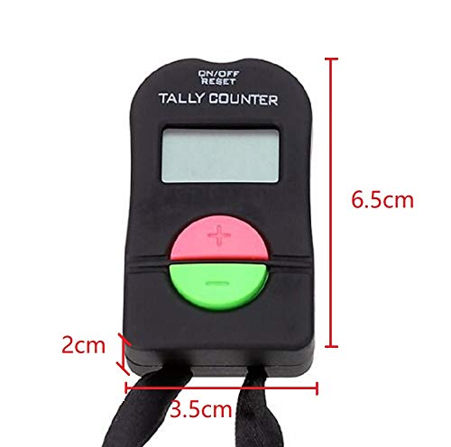 Pack of 2 Pieces, Digital Hand Tally Counter Small Golf Sports Counter, Electronic Add/Subtract Manual Clicker
