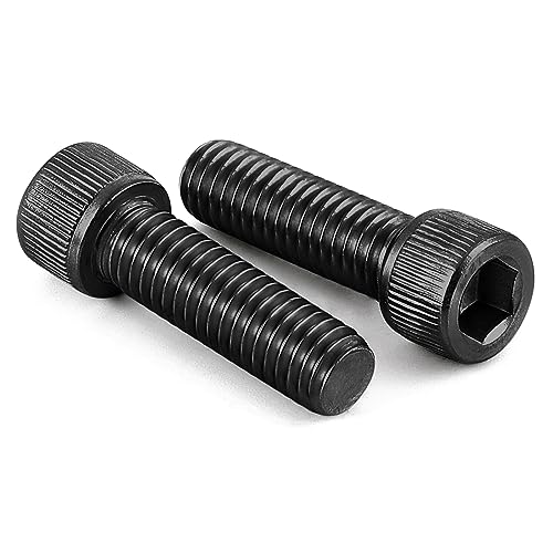 5/16-18 x 1" Socket Head Cap Screws Cap Bolts, 12.9 Grade Alloy Steel Black Oxide, Allen Hex Drive, UNC Coarse Thread Fully Threaded, 10 PCS - size: 5/16-18 x 1"