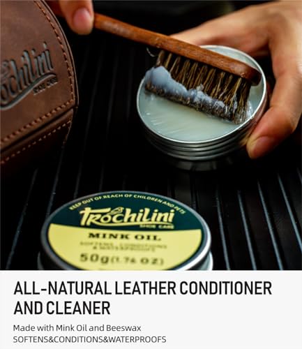 Shoe Polish Kit 13PC Shoe Shine Leather Boot Shoe Care Set Mink Oil Brushes and More for Gentle Care Cleaning - color: 13psc